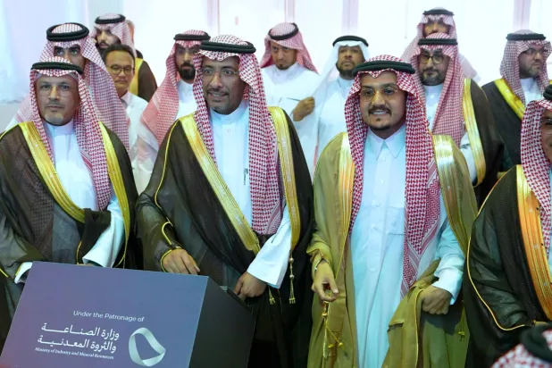 وزير الصناعة والثروة المعدنية خلال افتتاحه لـ«أسبوع الرياض الدولي للصناعة 2024» (تصوير: تركي العقيلي)