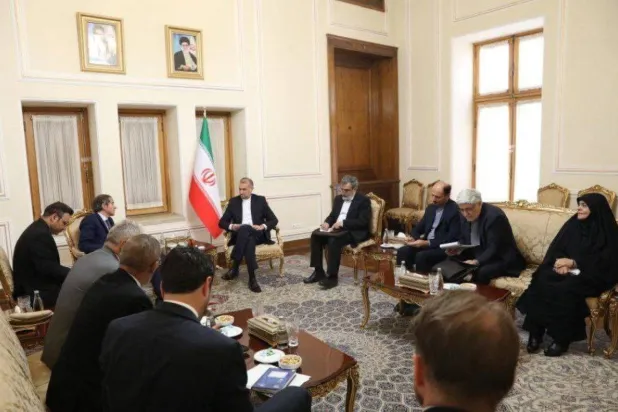 UN nuclear watchdog chief Rafael Grossi meeting with Iran’s Foreign Minister Amir-Abdollahian (Iranian Foreign Ministry)