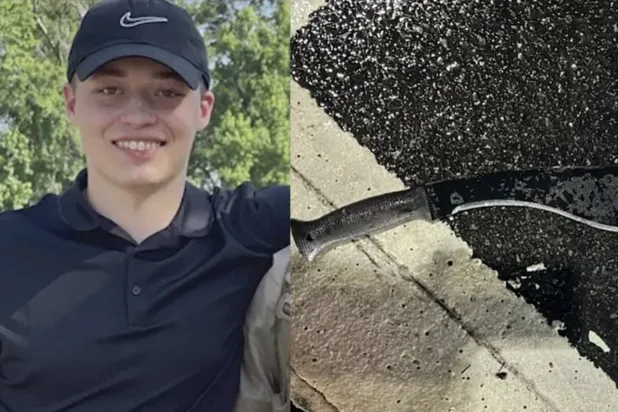 المتهم تريفور بيكفورد مع أداة الجريمة (متداولة)