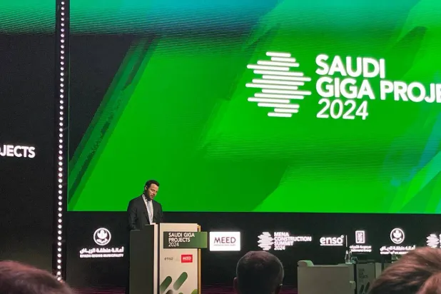 خلال افتتاح قمة «مشاريع جيغا السعودية 2024» (الشرق الأوسط)