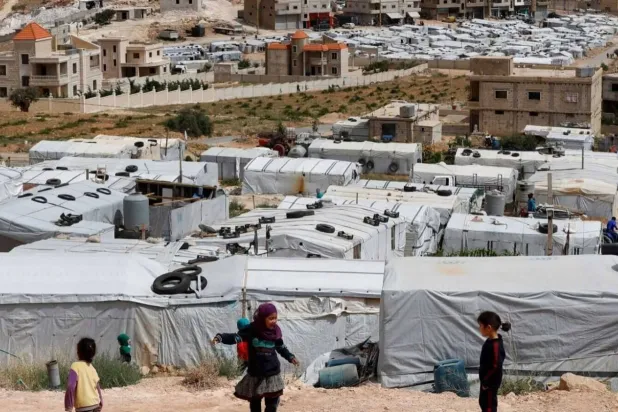 A Syrian refugee camp in the Lebanese town of Arsal in the eastern Bekaa region. (AP) 