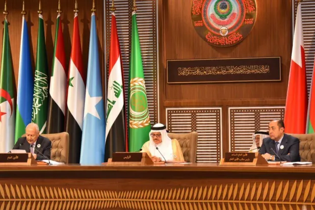 أعمال اجتماع وزراء الخارجية التحضيري للقمة العربية برئاسة وزير خارجية البحرين الدكتور عبد اللطيف الزياني (الصورة من الجامعة العربية)