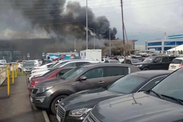 صورة متداوَلة للحريق على وسائل التواصل الاجتماعي