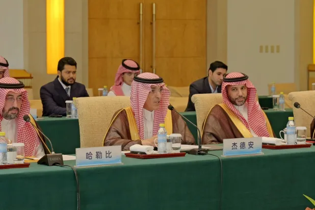 الجدعان يتحدث خلال الاجتماع الثالث للجنة المالية الفرعية التابعة للجنة الصينية - السعودية (منصة «إكس»)