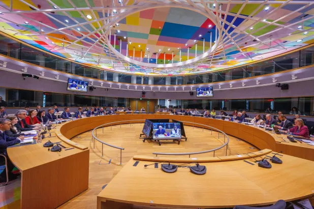 جانب من اجتماعات «الاتحاد الأوروبي» في بروكسل (إ.ب.أ)