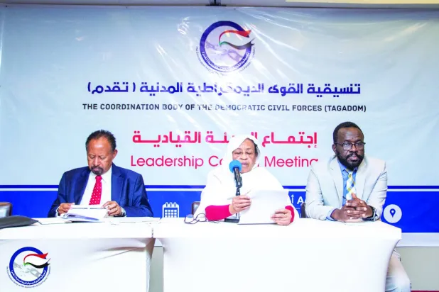 اجتماع للهيئة القيادية لتنسيقية القوي الديمقراطية المدنية السودانية «تقدم» (فيسبوك)