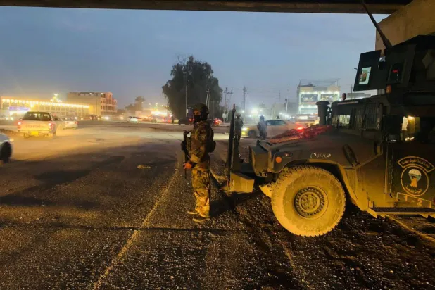 صورة نشرتها خلية الإعلام الأمني العراقي من نقطة تفتيش في ديالى خلال مارس الماضي