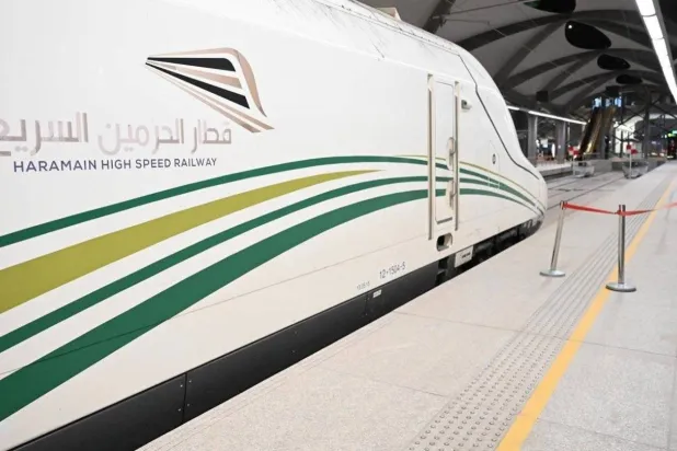 With a capacity for 60 million passengers a year and speeds of up to 300 kilometers per hour, the Haramain High Speed Railway meets the increasing demand for transportation services in Saudi Arabia. (Asharq Al-Awsat) 
