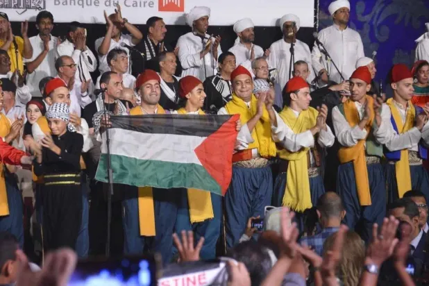 حضور لافت للفن الشعبي الفلسطيني في افتتاح المهرجان (إدارة المهرجان)