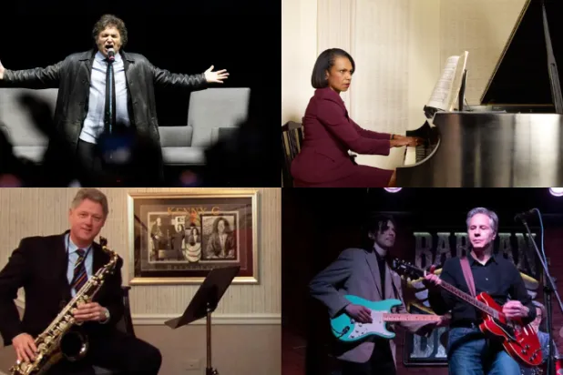 مجموعة من الرؤساء والوزراء الذين يحترفون العزف والغناء