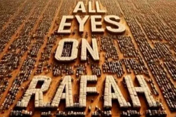 شعار «كل العيون على رفح» الأكثر تداولاً منذ اندلاع الحرب