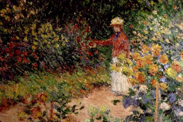 Çalıntı iddiaları nedeniyle sergiden kaldırılan tablolar arasında "Monet'nin Giverny'deki Bahçesi" adlı eser de yer alıyor (Claude Monet Vakfı)