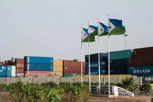 أحد الموانئ في جيبوتي (أ.ف.ب)