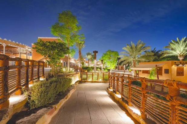 One of the development projects in Diriyah, Saudi Arabia. (Asharq Al-Awsat) 