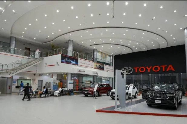 صورة لأحد معارض السيارات اليابانية في العاصمة السعودية الرياض (وكالة عبد اللطيف جميل)