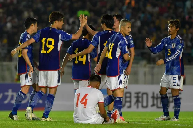 منتخب اليابان صعد رسمياً لنهائيات كأس الأمم الآسيوية في السعودية (أ.ف.ب)