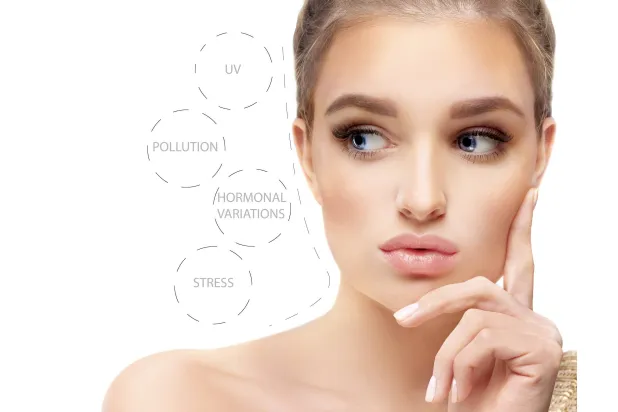 الشيخوخة المبكرة تحدث نتيجة عوامل مثل الأشعة البنفسجية والتوتر النفسي