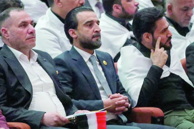 الأحزاب العراقية فشلت مرات كثيرة في اختيار بديل لرئيس البرلمان المقال محمد الحلبوسي (رويترز)