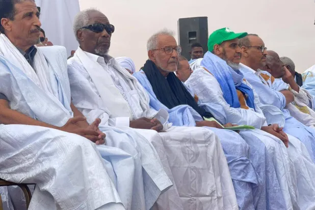 عدد من قادة المعارضة الموريتانية في تجمع سابق (الشرق الأوسط)