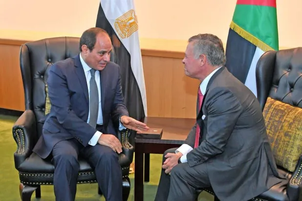 الرئيس المصري وعاهل الأردن في لقاء سابق (الرئاسة المصرية)