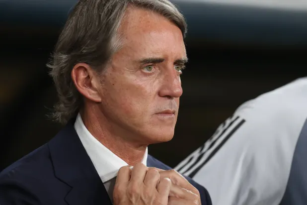 مانشيني قال بأن الأخضر تأهل للمونديال الأخير وهو في المستوى الثالث (تصوير: صالح الغنام) 