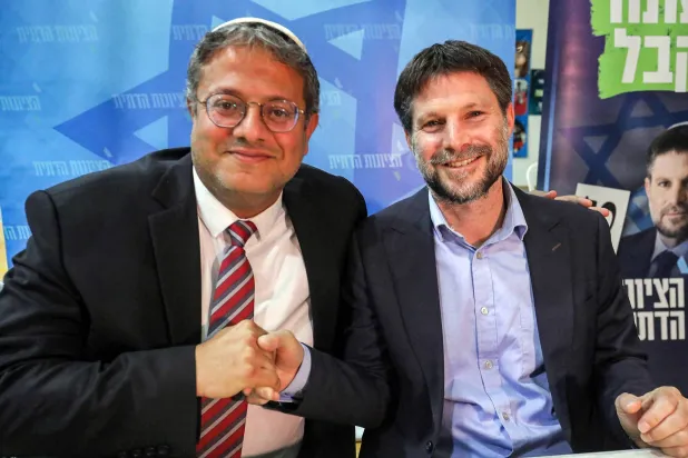 إيتمار بن غفير (يسار) وبتسلئيل سموتريتش (أ.ف.ب)