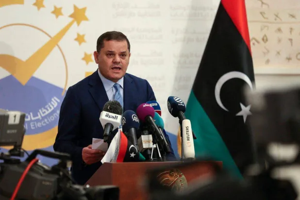 Head of Libya’s GNU Abdulhamid al-Dbeibah in Tripoli, Libya on November 21, 2021. (AFP/Getty Images) 