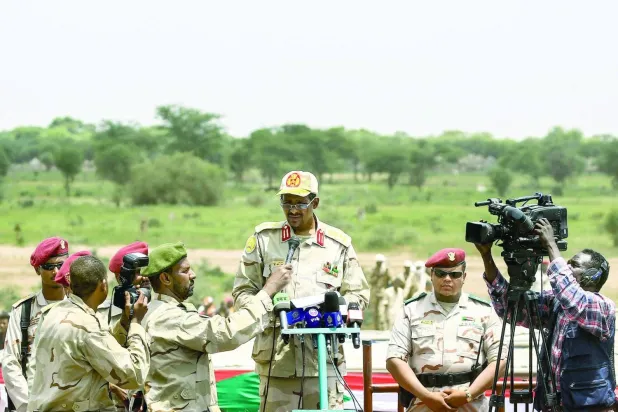 Commander of Sudan’s Rapid Support Forces (RSF) Mohammed Hamdan Daglo in southern Darfur. (AFP file photo)