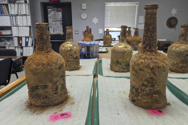 18th century artifacts found underneath George Washington's residence in Mount Vernon, Va., Monday, June 17, 2024. (AP Photo/Nathan Ellgren) 