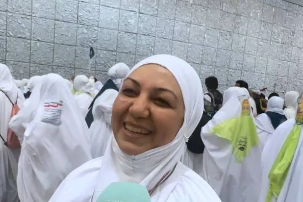 Iranian pilgrim Tahereh. (Asharq Al-Awsat) 