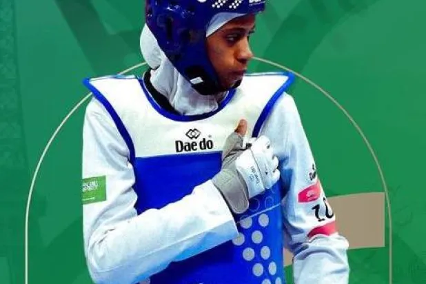 دنيا أبو طالب وضعت بصمتها في ساحة رياضة التايكوندو (الشرق الأوسط)