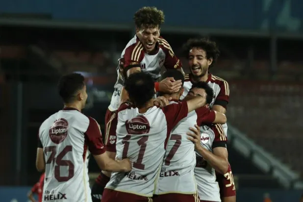 فرحة لاعبي الأهلي بعد الفوز على الداخلية (الأهلي المصري)