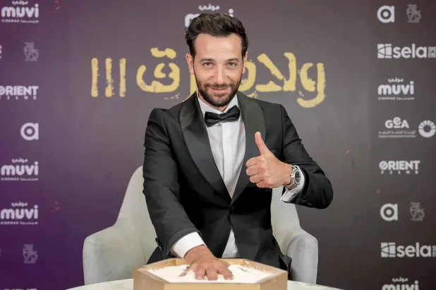 كريم قاسم أحد أبطال فيلم (ولاد رزق) (حسابه على {فيسبوك})