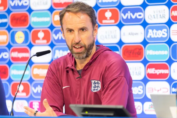 غاريث ساوثغيت مدرب إنجلترا خلال حديثه للصحافيين (د.ب.أ)