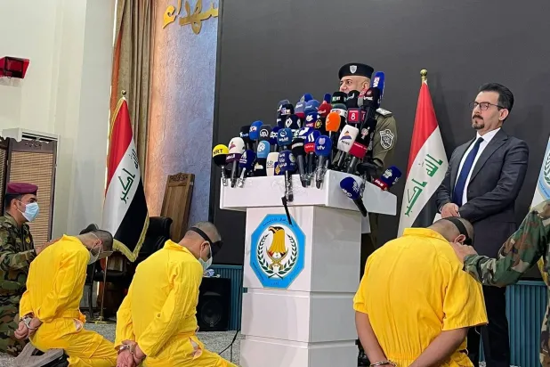 وزارة الداخلية العراقية أعلنت في مؤتمر صحافي ببغداد الاثنين اعتقال ثلاثة من عناصر حزب العمال الكردستاني (وكالة الأنباء العراقية - واع)