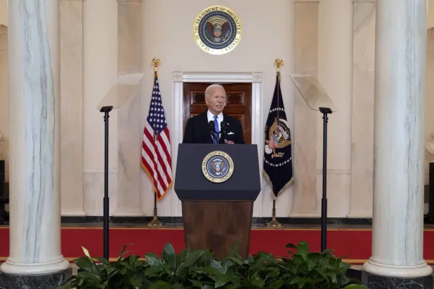 الرئيس الأميركي جو بايدن أمس (أسوشييتد برس)