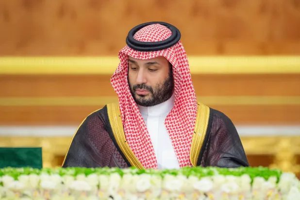 الأمير محمد بن سلمان لدى ترؤسه جلسة مجلس الوزراء في جدة (واس)