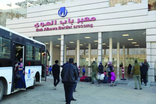 أرشيفية لمعبر باب الهوى على الحدود السورية - التركية فبراير 2023 (إ.ب.أ)