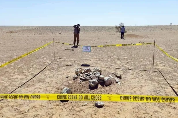 Specialized search teams locate the bodies of the dead migrants (Criminal Investigation Service in Libya's West)