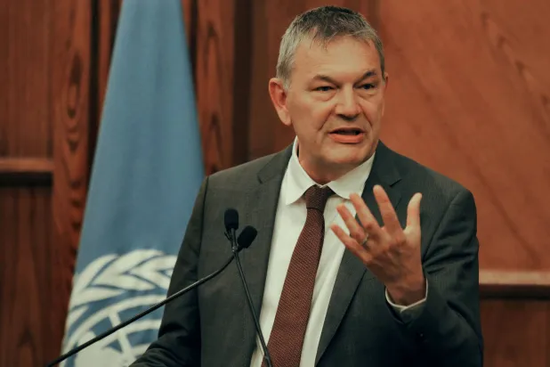 المفوض العام لـ«الأونروا» فيليب لازاريني (أ.ف.ب)