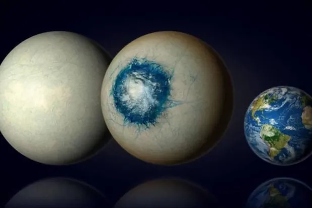 العلماء يتوقعون أن ما يصل إلى 20 في المائة من كتلة الكوكب مكونة من الماء (رويترز)