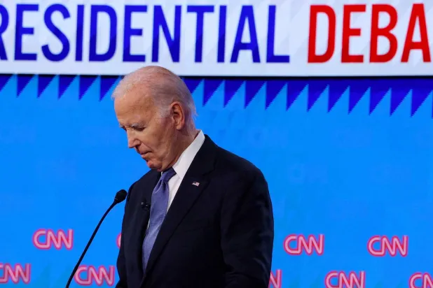 بايدن خلال المناظرة الرئاسية في 27 يونيو 2024 (رويترز)