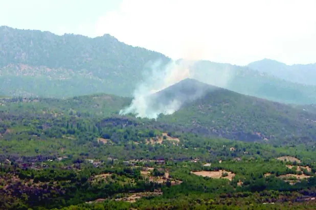 
صورة تداولتها وكالات كردية لقصف تركي على أحد المرتفعات في دهوك