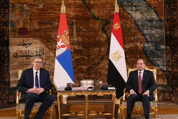 الرئيسان المصري والصربي بحثا المستجدات الدولية والإقليمية (الرئاسة المصرية)