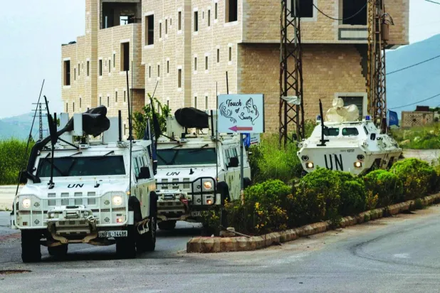 A UNIFIL patrol in the town of Barj al-Muluk in southern Lebanon (DPA)