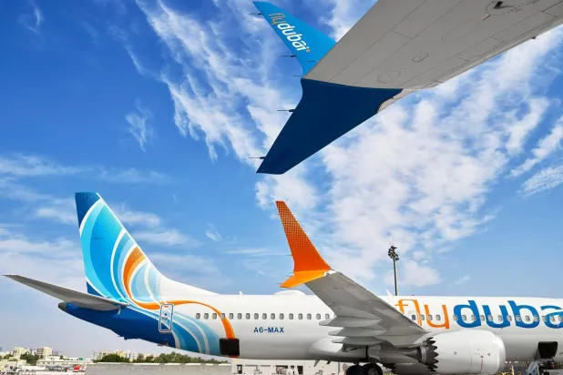 طائرات «فلاي دبي» بوينغ 737 ماكس (الشرق الأوسط)
