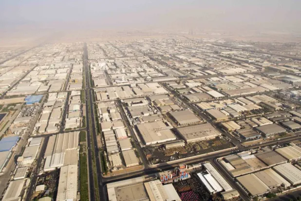 جانب من الأراضي الصناعية في السعودية (موقع «مدن»)