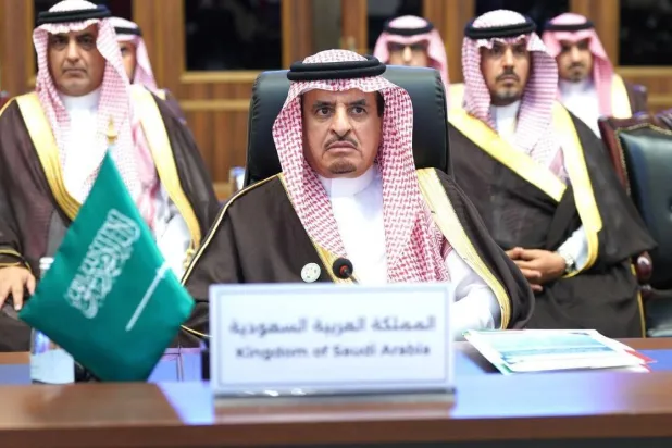 نائب وزير الداخلية السعودي د. ناصر الداود خلال ترؤسه وفد المملكة المشارك في مؤتمر بغداد لمكافحة الجريمة (واس)