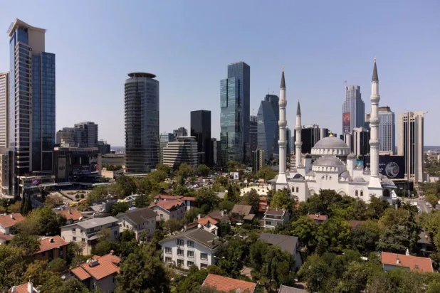 Commercial and financial district, home to bank headquarters and renowned shopping centers in Istanbul (Reuters)