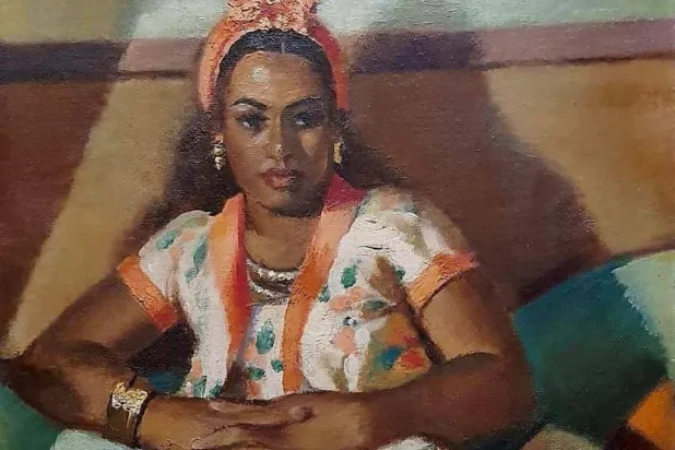 إحدى لوحات محمود سعيد (الشرق الأوسط)